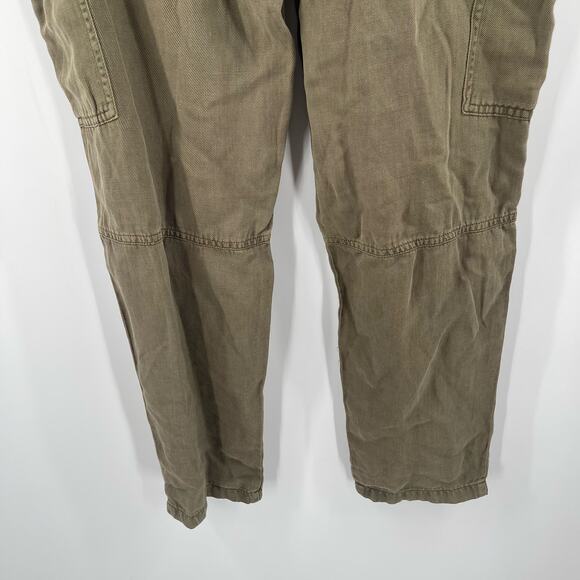 BELLA DAHL Sienna Pants Size 31 NWT Rolled Cargo Linen Blend Jogger Green Casual - Picture 14 of 16